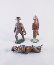 Vintage Manoil Cast Lead Toy Soldier Figure Lot - Damaged Figures
