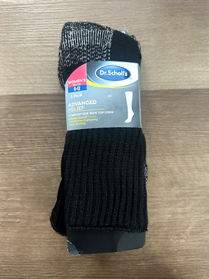 Dr Scholl's Advanced Relief Blister Guard Wide Top Crew Socks