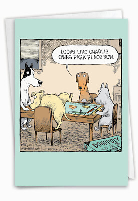 1 Funny Birthday Card with Envelope - Dogopoly C3986BDG