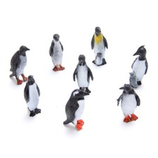 8pcs Plastic cute Ocean Animal Small Penguin Figure Model Toy