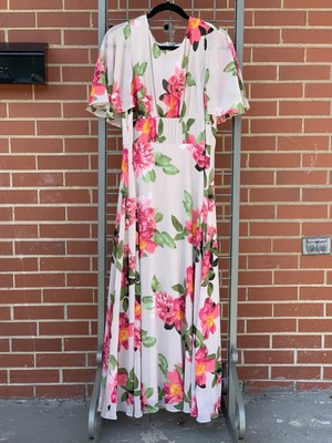 calvin klein pink floral dress