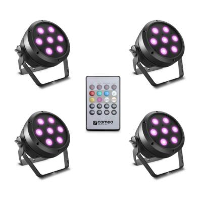 Cameo ROOT  PAR 4 SET 1 Deckenfluter Set inkl. 4 x CLROOTPAR4 + Fernbedienung, Bühnenbeleuchtung