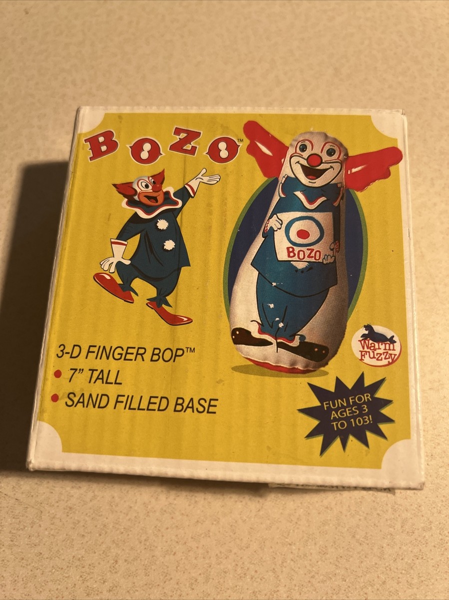 Nib BOZO the Clown 3D Finger Bop Inflatable 7