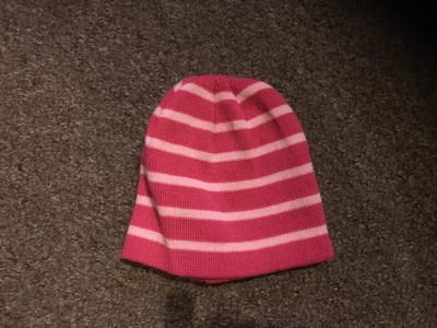 pink wooly hat