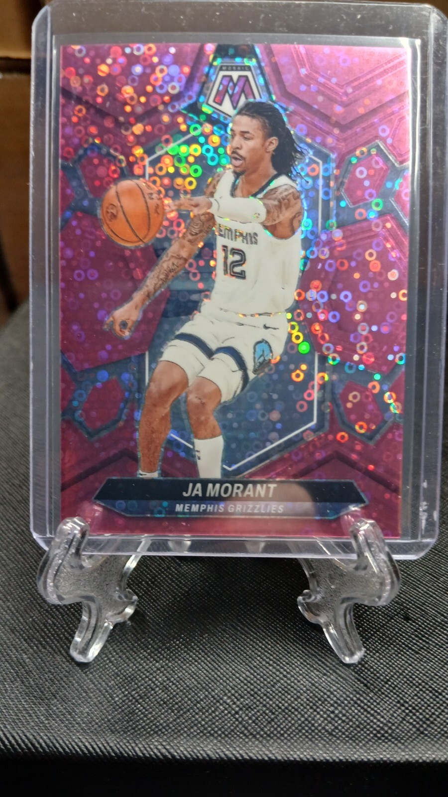 2023-24 Panini Mosaic Ja Morant #127 Pink Fast Break Disco Prizm 12/20 # Match!