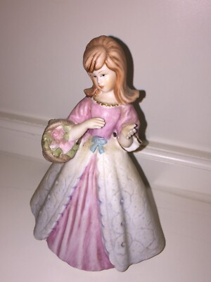 ardalt Japan Verithin Bisque Girl Hand Painted Pomander Scent Holder
