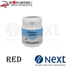 Dental lab ceramic porcelain Vision classic Wohlwend TR Transpa 20gr RED