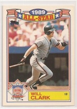 Will Clark 1990 Topps 1989 All-Star Game Commemorative Set Baseball Card # 2 
