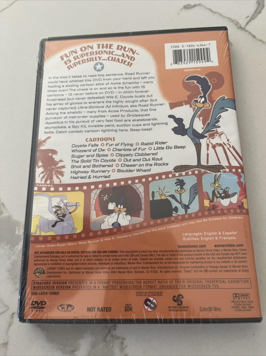 Looney Tunes Super Stars Roadrunner & Wile E. Coyote DVD NEW