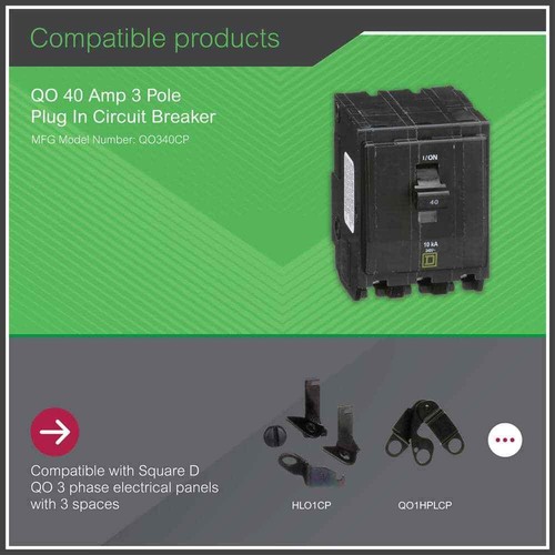 QO 40 Amp 3-Pole Plug-In Circuit Breaker - Picture 9 of 9