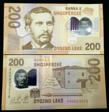  Albania 200 Leke 2017 Polymer banknote World Paper Money UNC Currency Bill Note