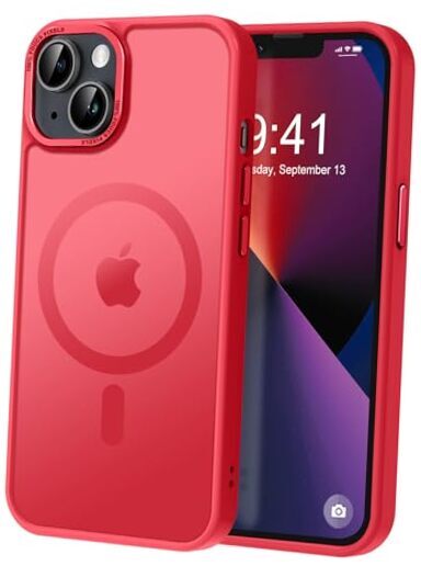 Strong Magnetic for iPhone 13 Case & iPhone 14 Case [Compatible with Red