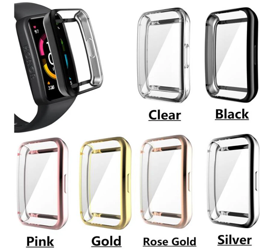  Para Huawei Banda 6/Honor Banda 7 Estuche Protector Reloj Cubierta Protectora de Pantalla Foto 2 de 4