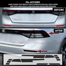 Fits 2023-25 Honda Accord SMOKE Tint Tail Light Outer Rear Decals Vinyl Overlays
