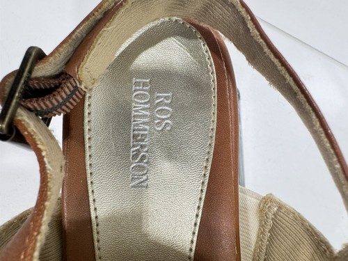 Sandalia de vestir para mujer Ros Hommerson Vacay 67032 cuero tostado lona 8M - Imagen 10 de 12