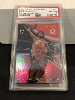 2003-04 UD Reflections LeBron James RC Rookie /500 Ruby Red #10