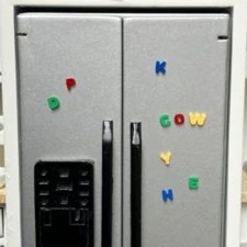 Dollhouse Miniature Fridge Magnets Alphabet Refrigerator ABC 1" Scale 1:12