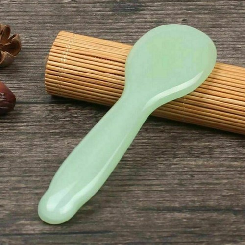 Natural Gua Sha Green Jade Quartz Stone Face Facial Neck Body Massage Board Tool - Picture 17 of 21