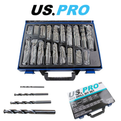 US PRO Tools 170 Stück HSS metrisch Bohrer Bits Set 1 - 10 mm 2662