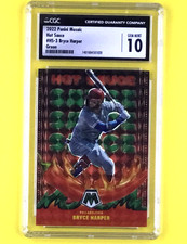 2022 Panini Mosaic - Hot Sauce Bryce Harper #HS-3 Green Mosaic Prizm CGC 10 Gem