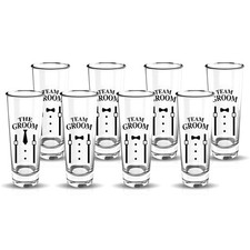 Groom and Groomsmen Shot Glasses Set,Great for Bachelor Party Decorations Fav...