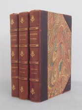 RALPH WALDO EMERSON 3 Volume Set ANTIQUE LEATHER BINDING Conduct of Life TRAITS