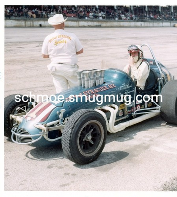 #ad #ad REPRINT VINTAGE RACING PHOTO; 1970 GARY BETTENHAUS SHARON SPEEDWAY USAC 4quot;X4quot; $5.99