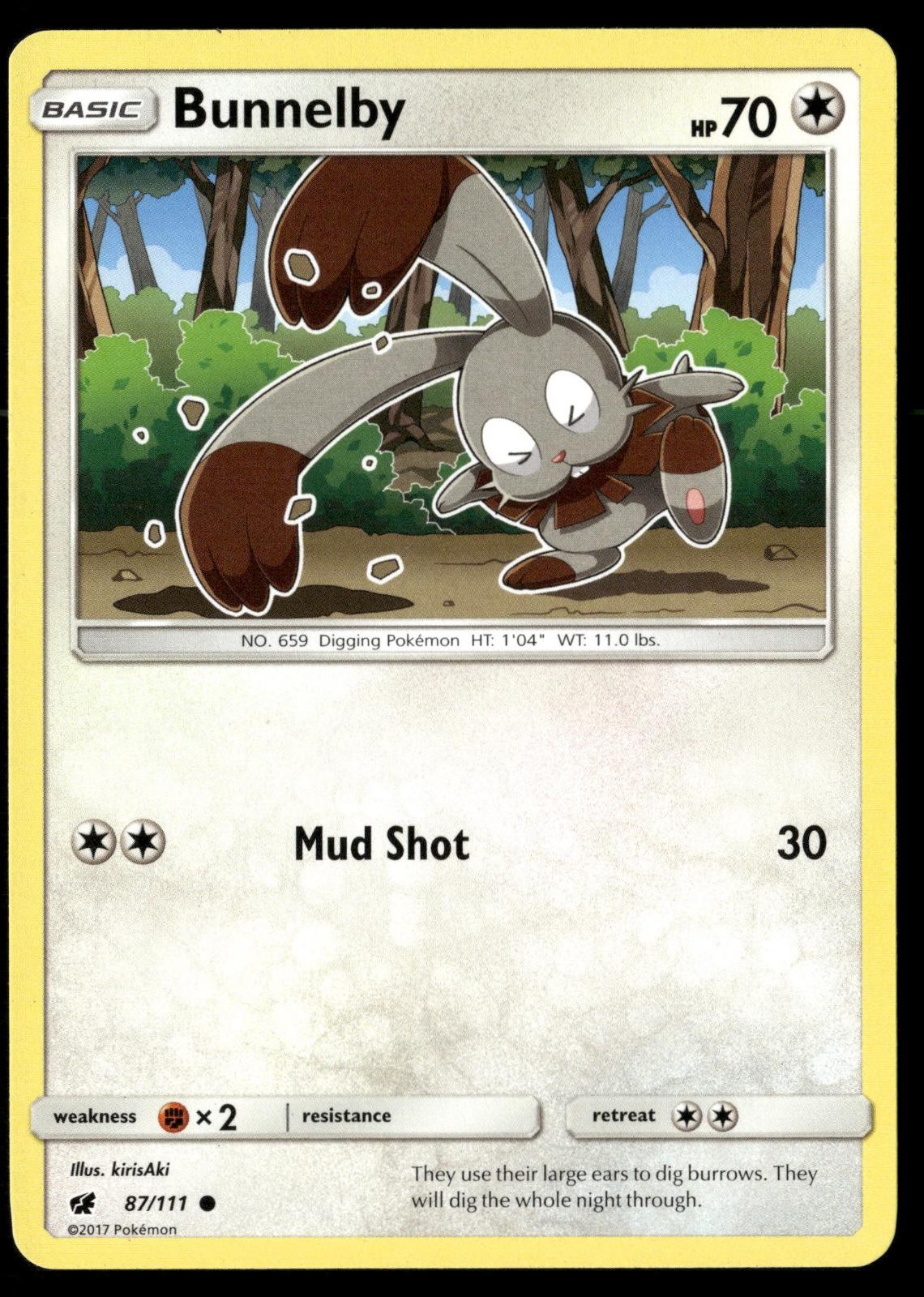 Bunnelby 87/111 Common Crimson Invasion Pokemon LP