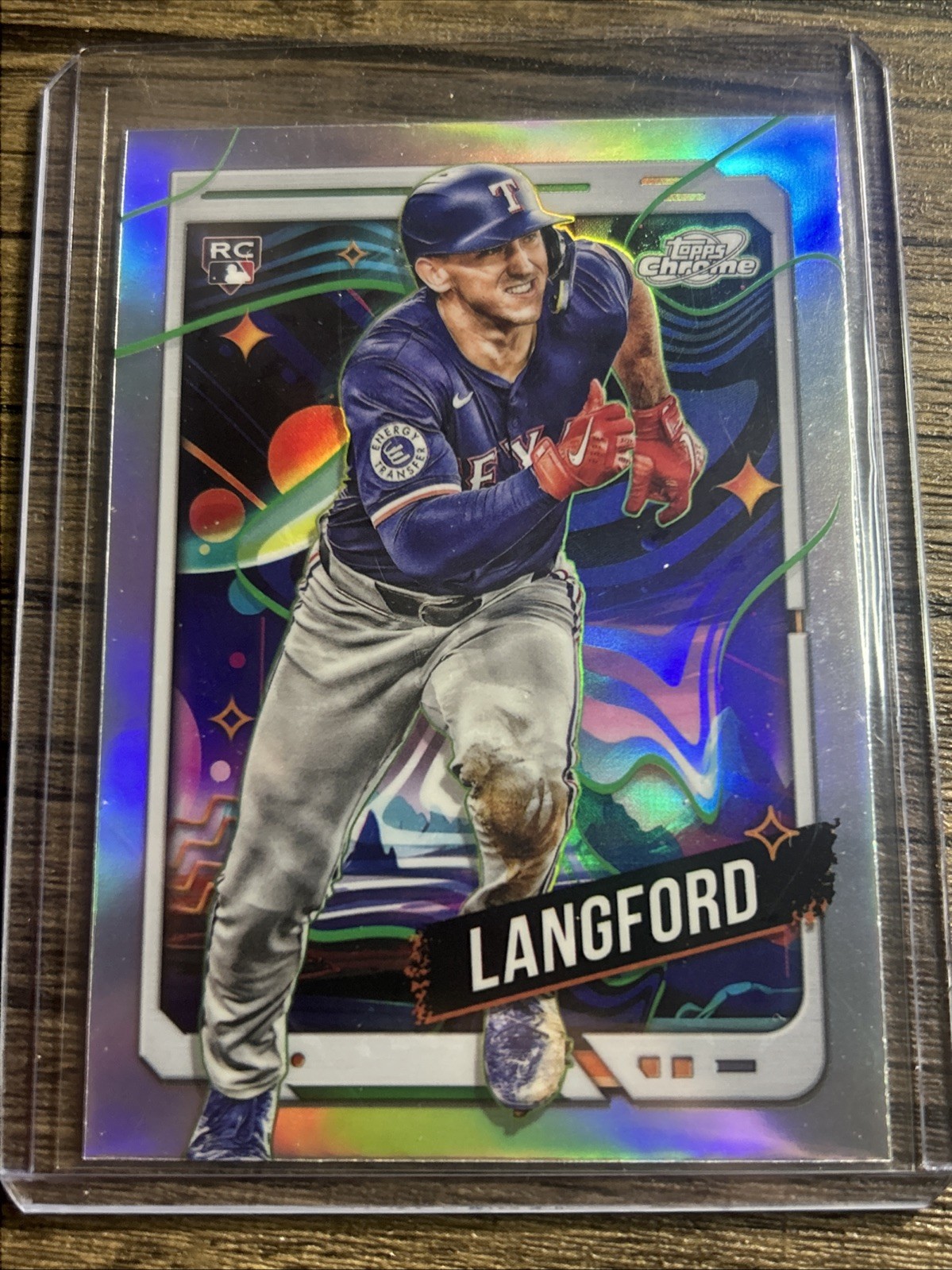 WYATT LANGFORD 2024 Topps Chrome Cosmic RC Rookie #139 Texas Rangers REFRACTOR 