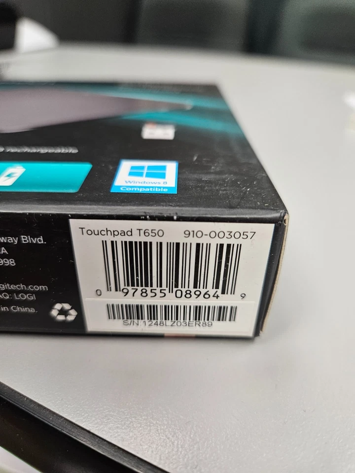 New Logitech Touchpad t650 Wireless Rechargeable Mouse Touchpad - Image 3 of 3