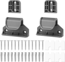 Retractable Baby Gate Replacement Parts Kit Grey Pet Gate Full Set Wall Mounting