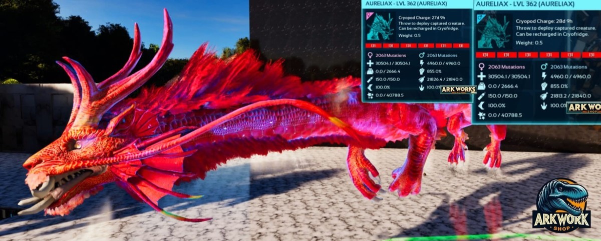 🦖ARK Survival Ascended New Aureliax Top Stats PVE PS5/XBOX/PC | eBay