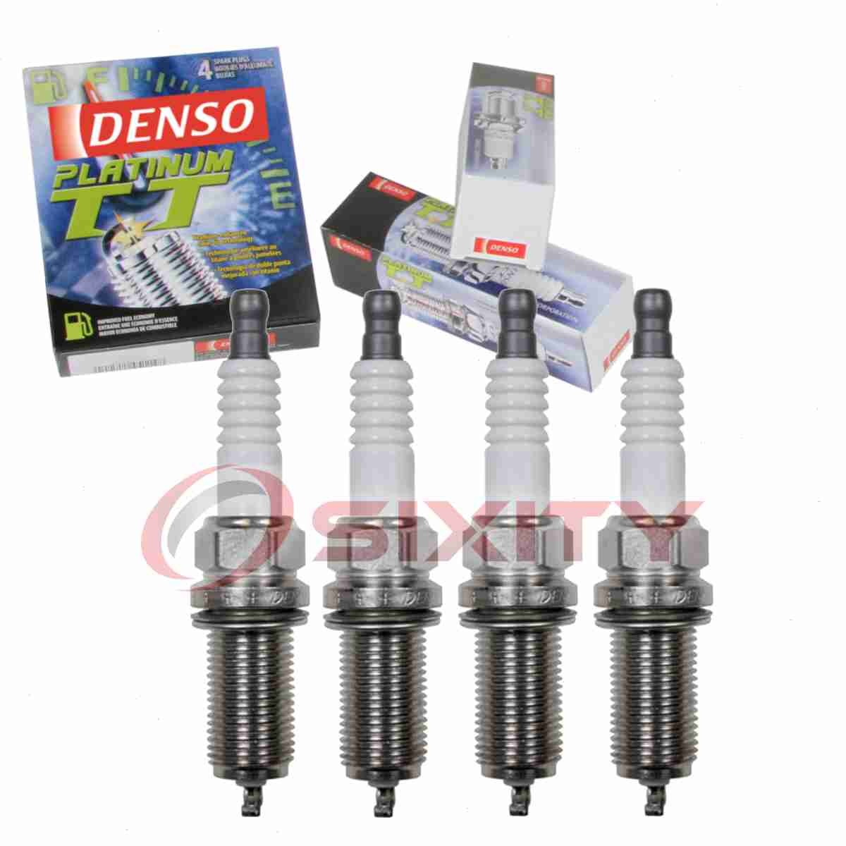 4 pc Denso Platinum TT Spark Plugs for 2004-2011 Mitsubishi Galant 2.4L L4 te