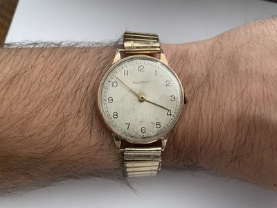 1950 Jaeger-LeCoultre Vintage 9k solid Gold 33mm Watch 10k Rolled
