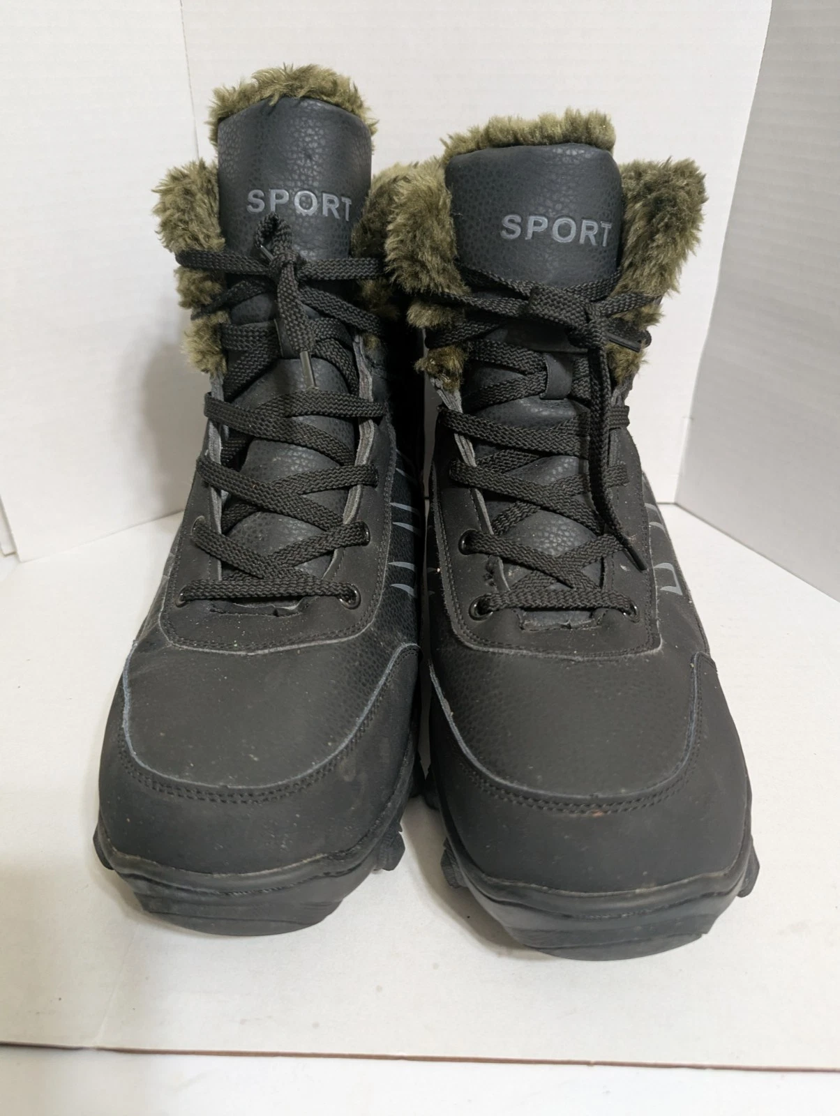 Sport, Men's Size EU 48 (US Size 13) Fur Lined Winter Snow Boots, Black.
Opens in a new window or ta