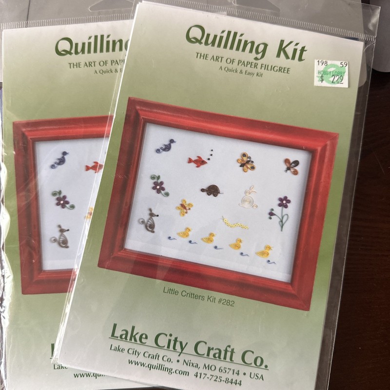 LITTLE CRITTERS FILIGREE 2 PACKS PATTERNS CARDS PAPER QUILLING CREATIONS CREAKY