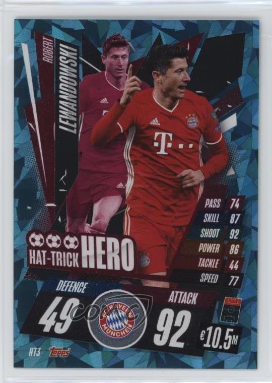 2020-21 Match Attax UEFA Champions League Hat-Trick Hero Robert Lewandowski 0p64