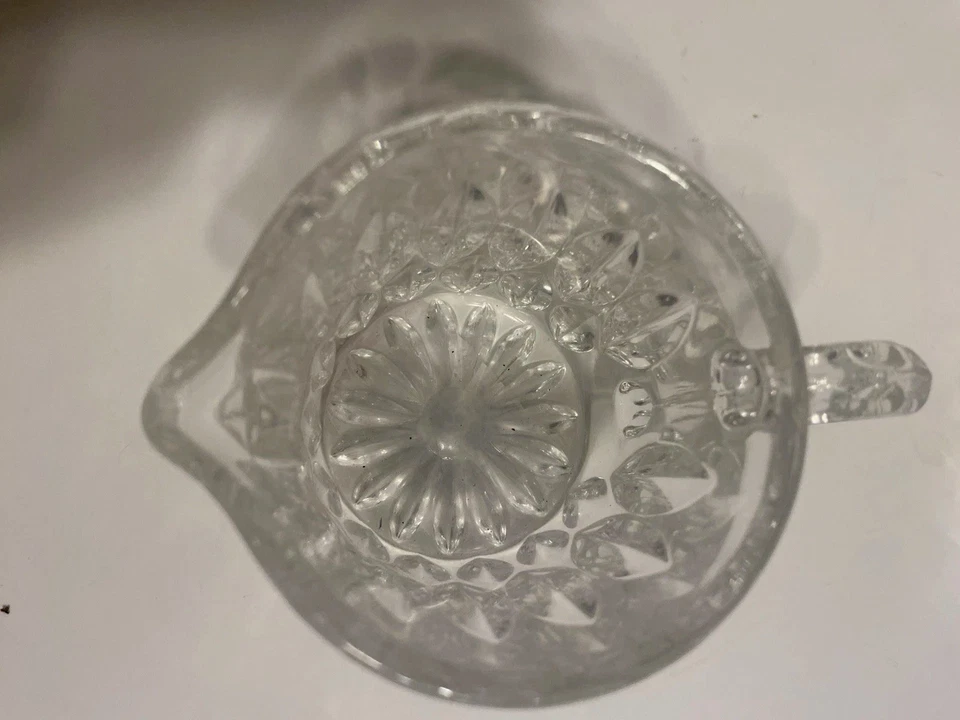 Ornate Gorham Crystal Cream & Sugar Bowl W/Lid 3 PC SET MINT Germany - Image 3 of 4