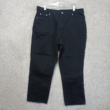 Faded Glory Classic Fit Jeans Womens 18 Black High Rise Straight 36x27 Denim