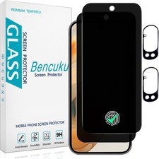 2 Pack Tempered Glass Privacy Screen Protector for Google Pixel 10 Pro XL with 2