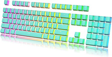 Pudding Keycaps Set  Doubleshot PBT Keycap Set  Full 108 OEM Profile Key Set 