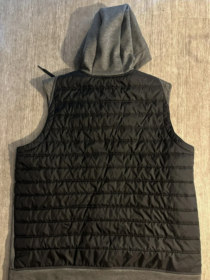 Мужская толстовка с капюшоном Nike Dri-Fit 2XL тренировочный жилет без рукавов на молнии термопуховик - Изображение 3 из 4