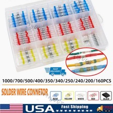 1000X Solder Seal Wire Connector Kit Waterproof Insulated Electrical Wire Splice