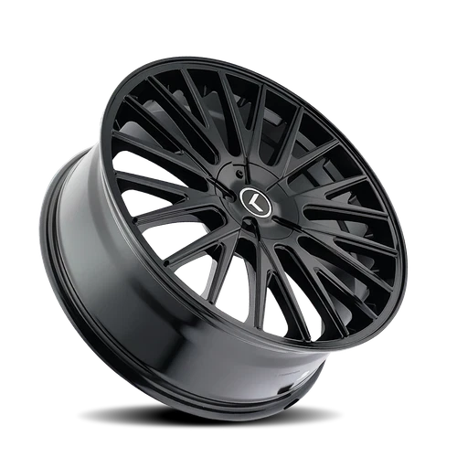 22x8.5 Kraze KR185 Double Down Gloss Black Wheel 5x112/5x4.5 (38mm) - Picture 2 of 7