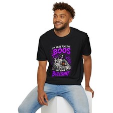 Halloween-themed printed T-shirt design