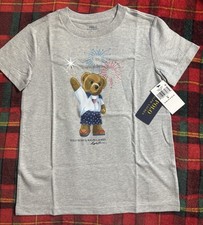 Polo Ralph Lauren Polo Bear Boys T-Shirt Gray Size 6 Short Sleeve