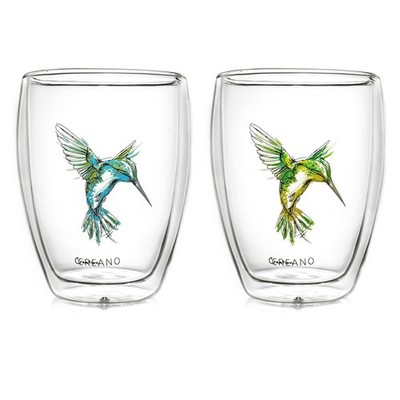 Creano Thermo-Glas Hummi,doppelwandig 250ml +exklusiver Geschenkbox,2-er Set