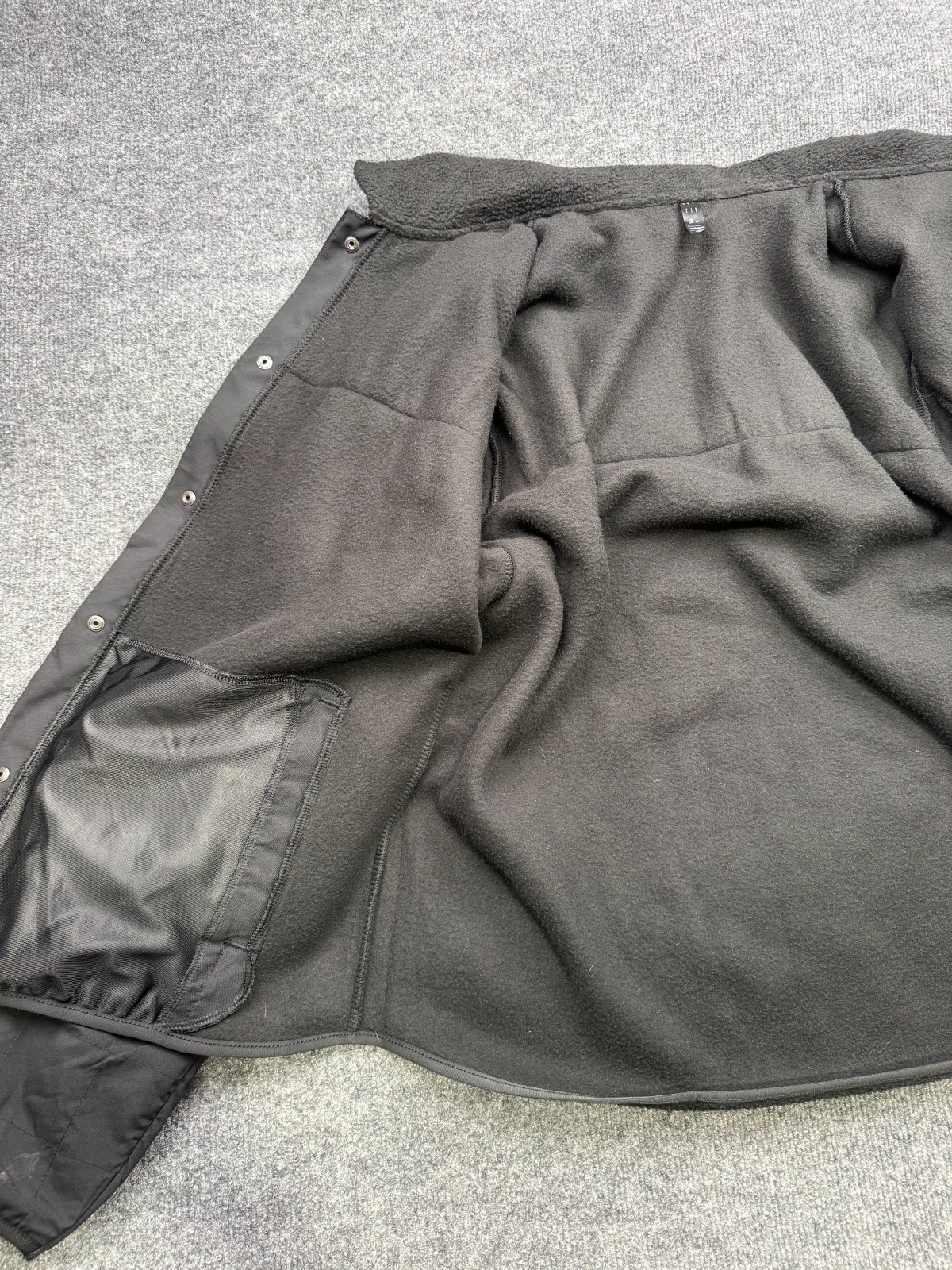 Adidas Men's Shearling Chore Coat Quilted Fleece Snap Button Black Golf Jacket thumbnail 5