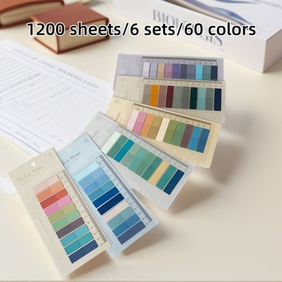 1200 Pcs Sticky Tabs for Annotating Books, Clear Sticky Notes for Binders, 