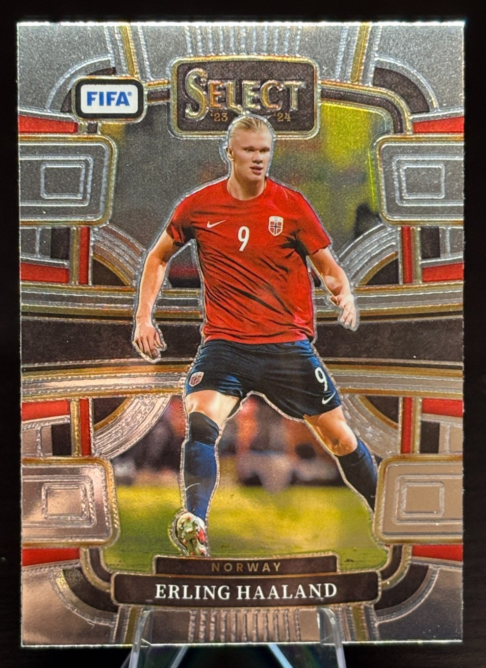 Erling Haaland 2023-24 Panini Select FIFA #93 Silver Prizm Terrace Norway Card